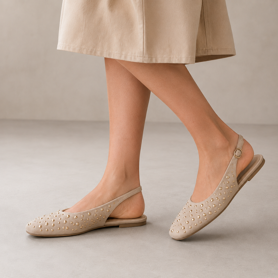 Bailarinas con Tachas y Correa Trasera®