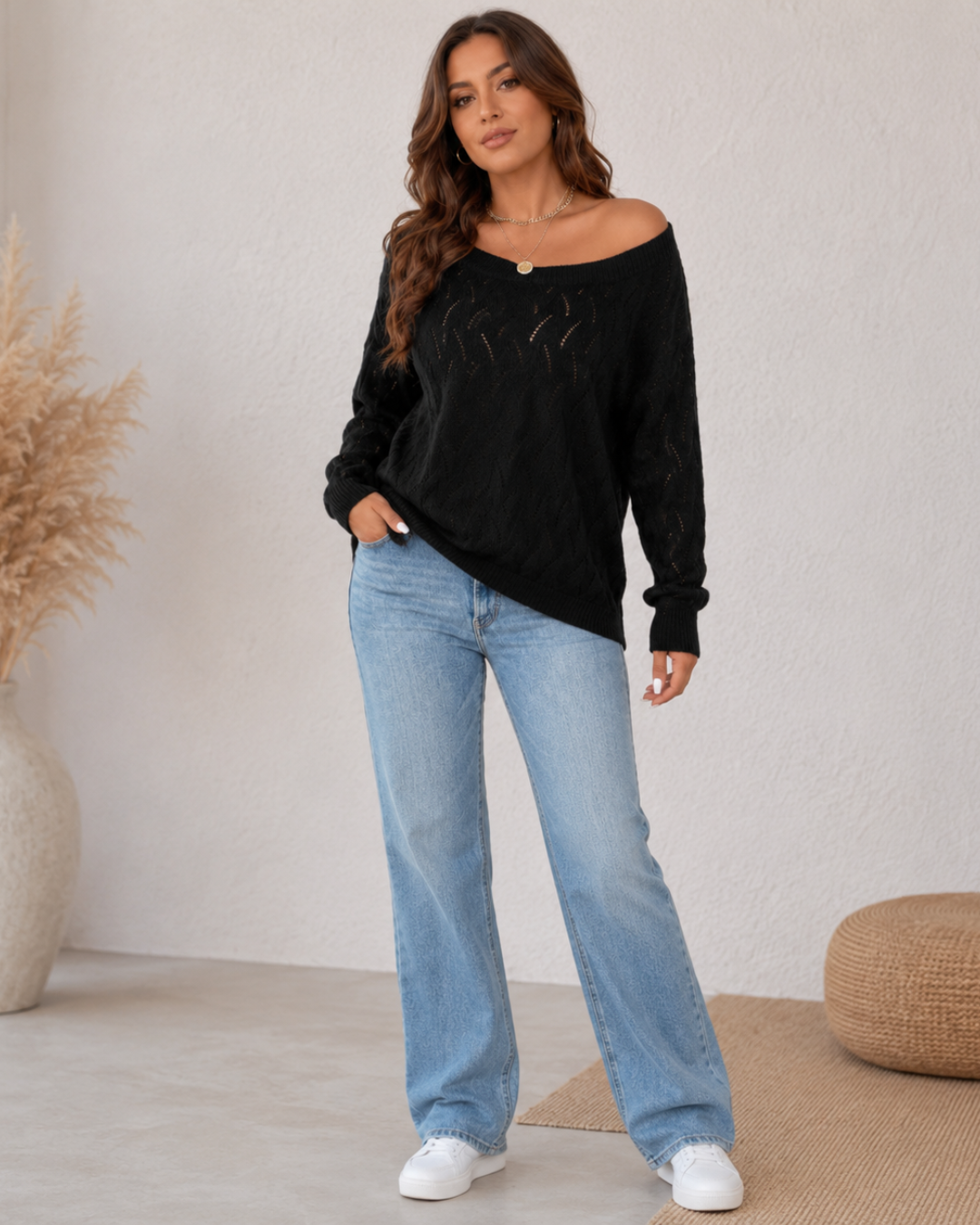 Jersey Calado con Escote Bardot