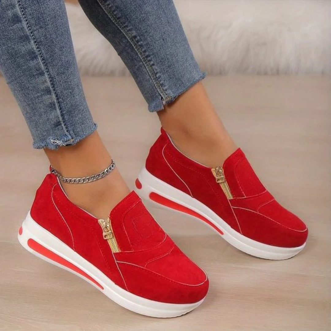 Zapatillas ligeras y cómodas con cremallera lateral