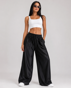Pantalón Palazzo Satinado con Cintura Elástica®