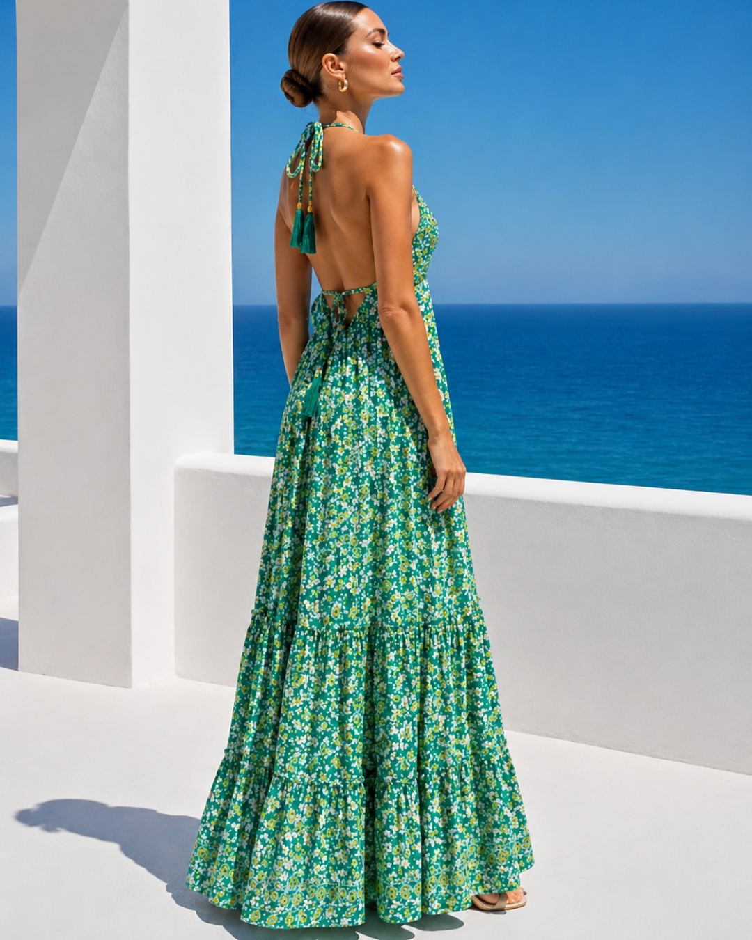 Vestido Largo Bohemio con Espalda Descubierta®