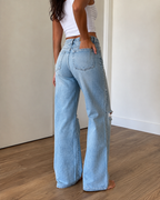 Pantalones holgados con rodillas rasgadas®