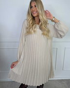 Vestido plisado con brillo®