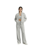 Chaqueta con Cremallera y Pantalón de Pernera Ancha