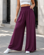 Pantalón Palazzo Holgado de Cintura Elástica