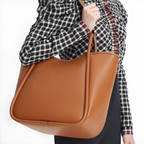 Elegante bolso bandolera de cuero sintético con diseño espacioso y asa ajustable®