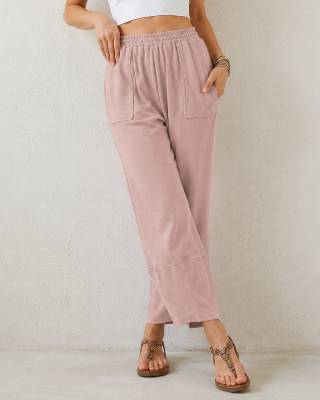 Pantalón Fluido de Cintura Elástica