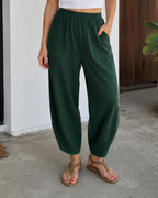 Pantalón Holgado de Mujer con Cintura Elástica