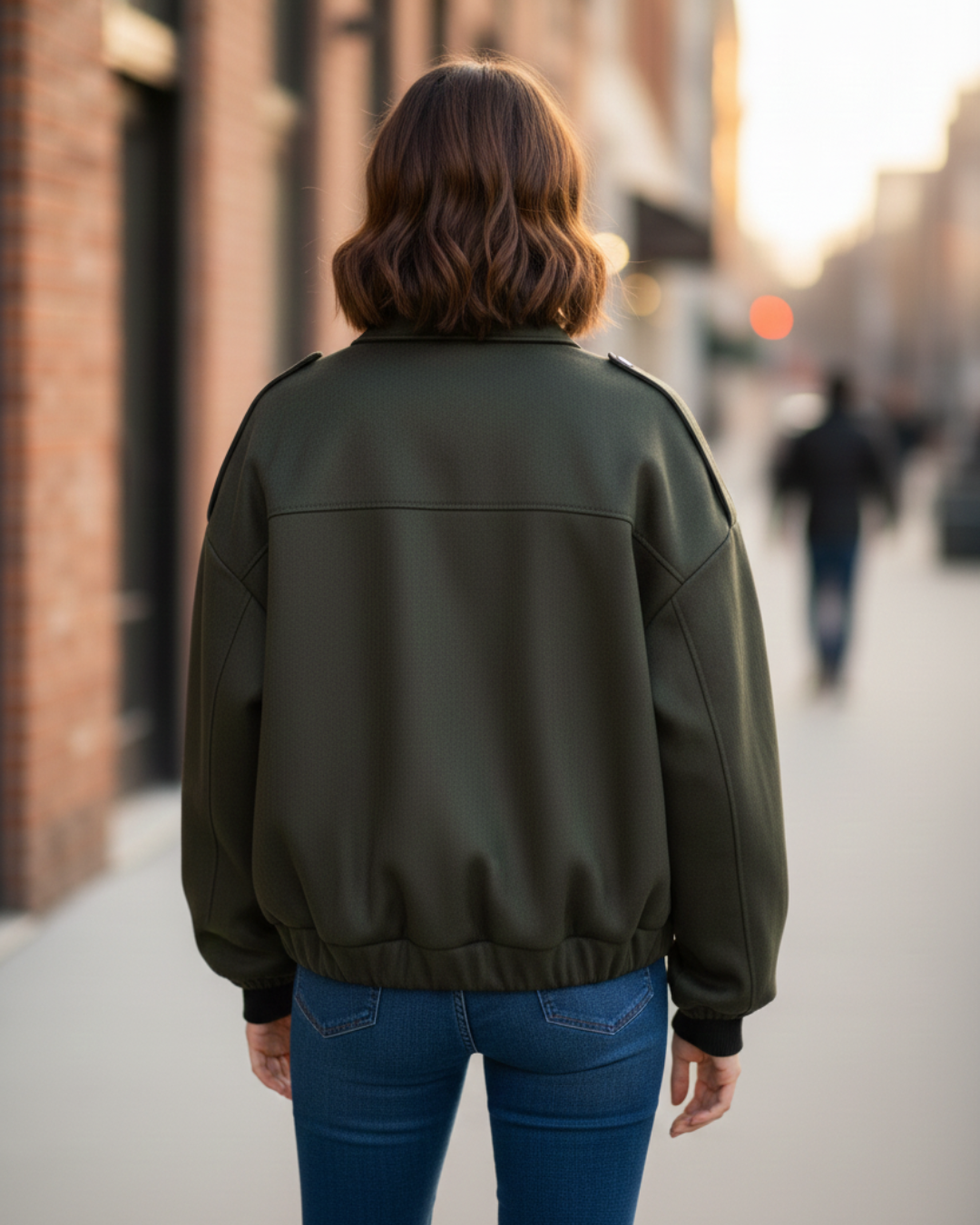 Chaqueta Bomber con Efecto Ante