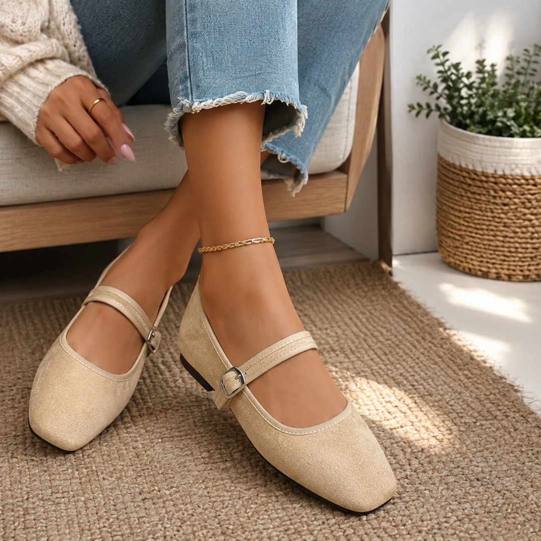 Zapatos Planos de Mujer con Correa Ajustable