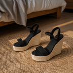 Sandalias de Cuña con Plataforma Trenzada