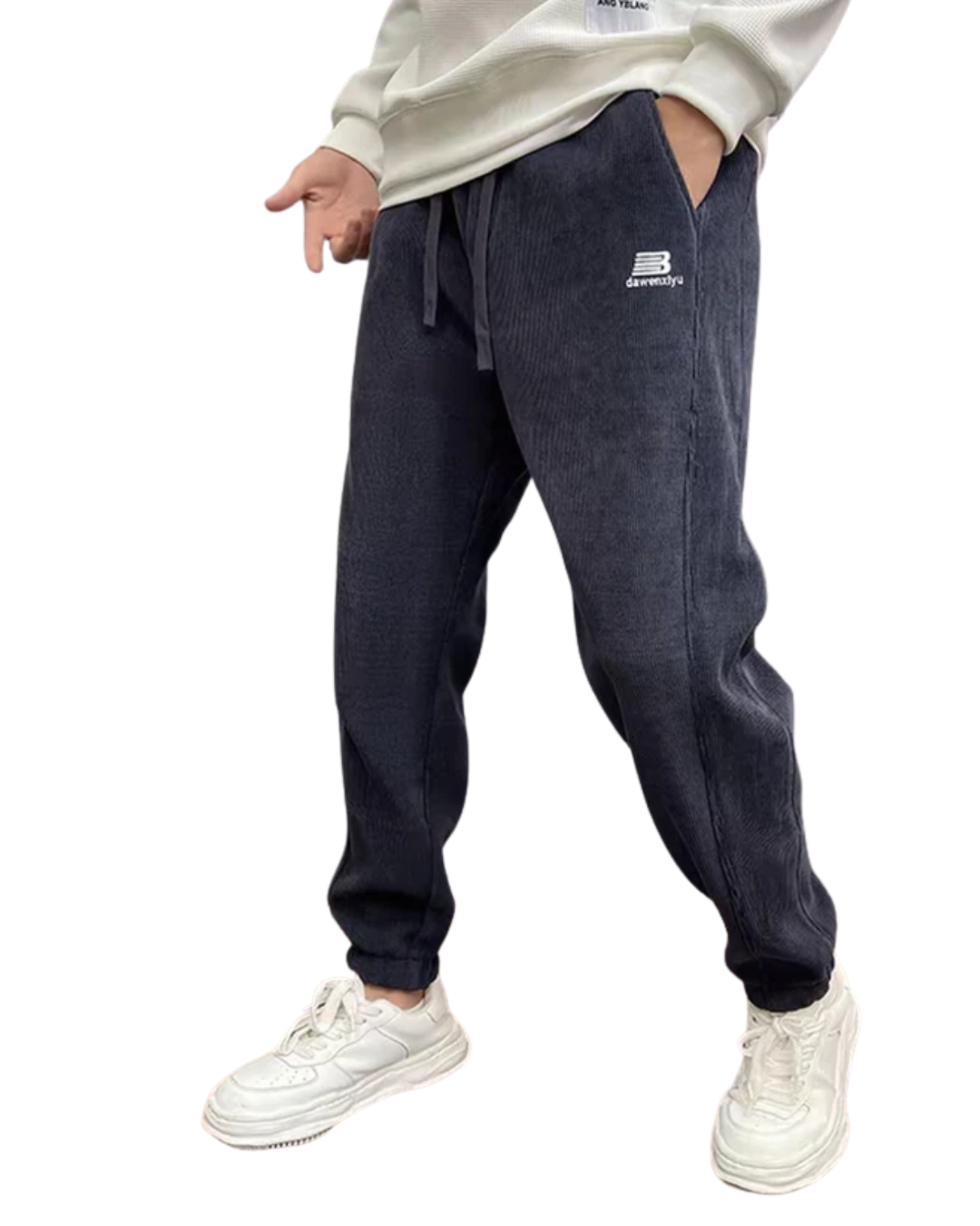 Pantalones informales con forro polar de estilo relajado para hombre®