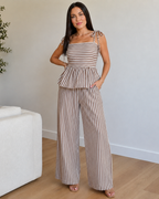 Conjunto de Top con Volante y Pantalón Palazzo