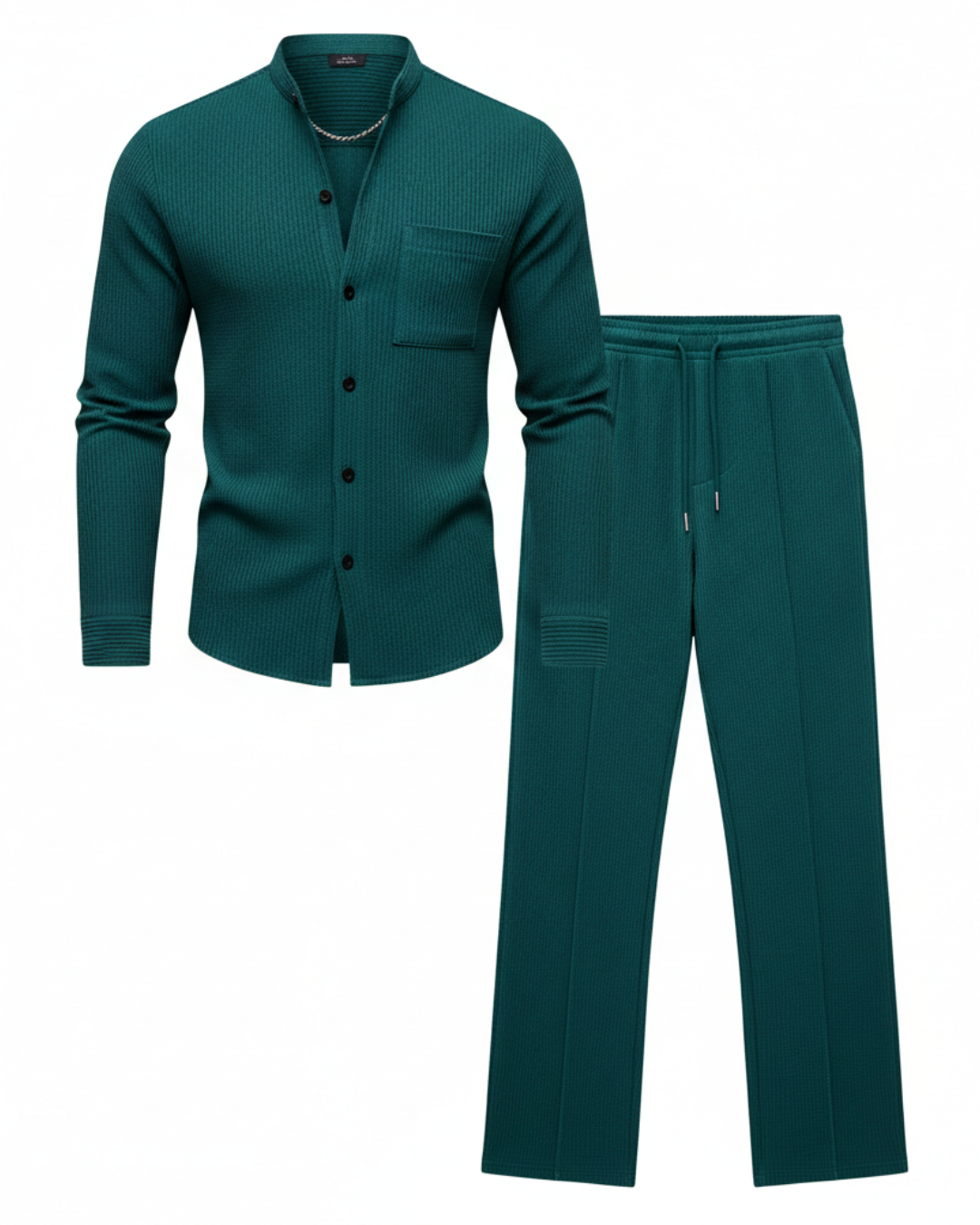 Conjunto Masculino de Camiseta y Pantalón con Textura Waffle®