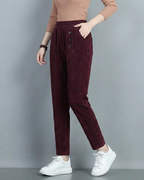 Pantalones de Terciopelo con Botones Decorativos para mujer®