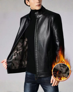 Chaqueta de Cuero con Forro Térmico para Hombre
