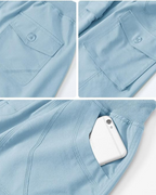 Pantalón cargo capri con bolsillos laterales y cintura ajustable