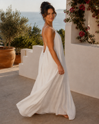 Vestido Largo Fluido con Espalda Abierta