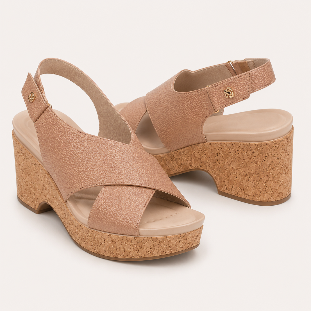 Sandalia de Cuña con Tira Ajustable®