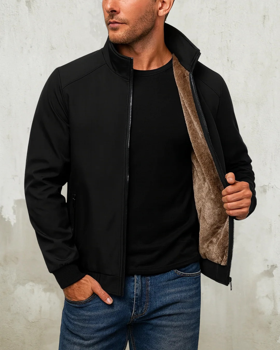 Chaqueta térmica para hombre con forro aislante