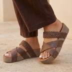 Sandalias de Cuero con Plataforma Sienne
