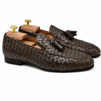 Mocasines Elegantes de Piel Trenzada