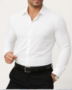 Camisa de Vestir con Tecnología de Estiramiento y Sin Planchado