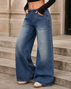 Pantalones Vaqueros Palazzo con Cintura Elástica®