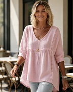 Blusa boho con escote en V