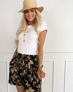 Short Elástico con Estampado de Mariposas®
