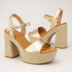 Sandalias de Plataforma con Tacón Ancho