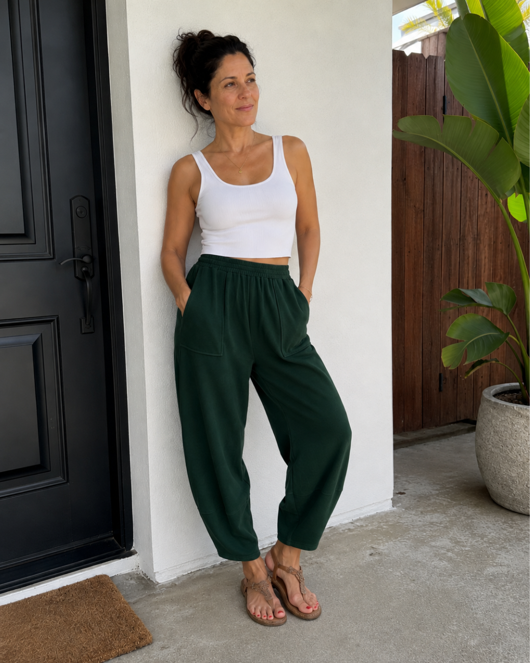 Pantalón Holgado de Mujer con Cintura Elástica