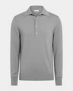Polo de Manga Larga en Punto Fino para Hombre®