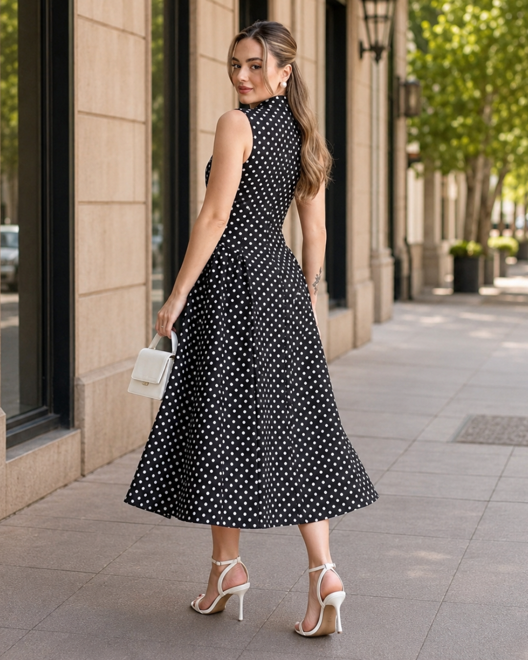 Vestido Midi de Lunares®