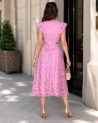 Vestido Midi de Encaje Floral®
