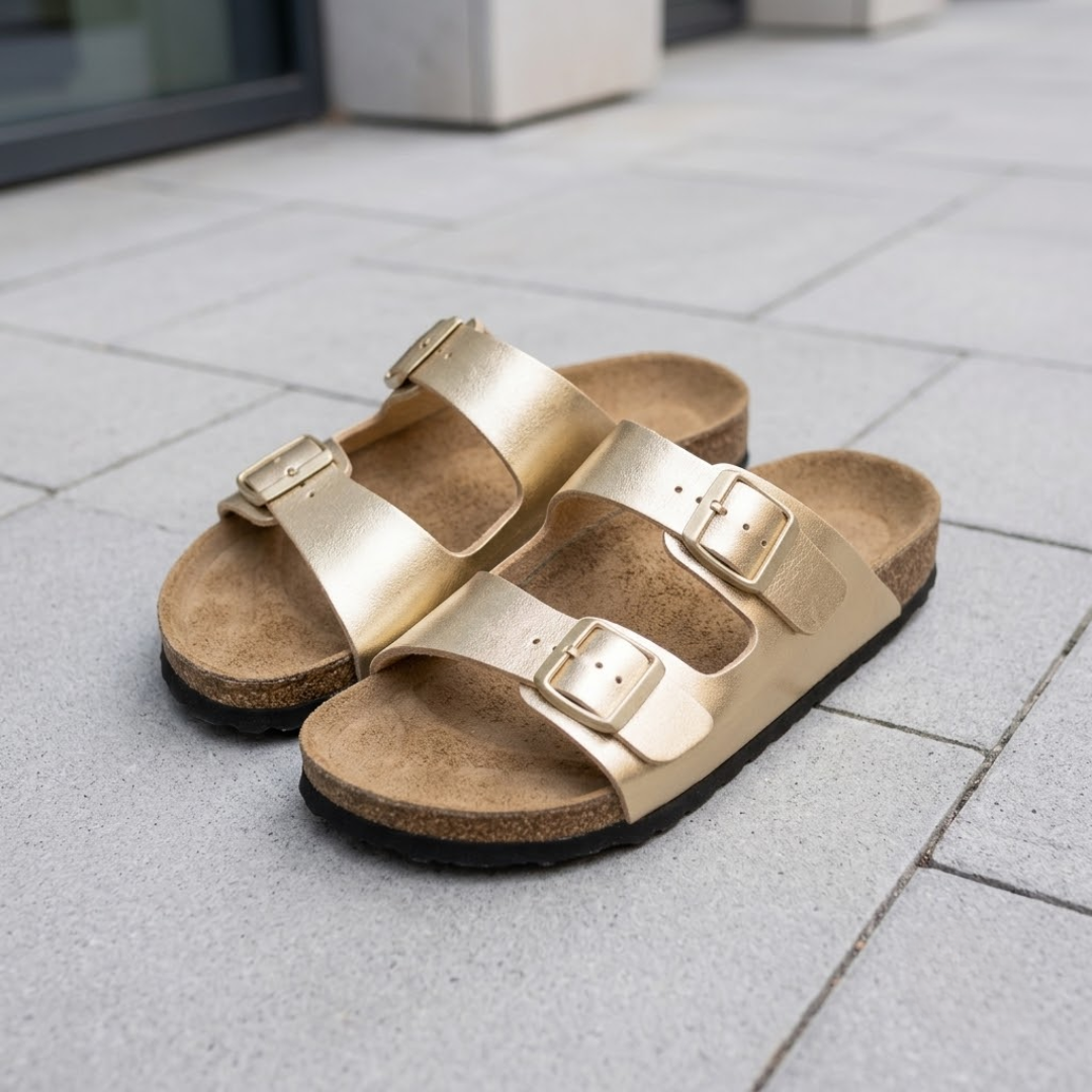 Sandalias Planas con Doble Hebilla Ajustable®