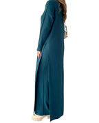Conjunto de Punto Elegante con Suéter y Pantalón de Pierna Ancha
