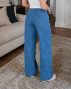 Pantalón Holgado a Rayas Verticales con Cordón Ajustable®