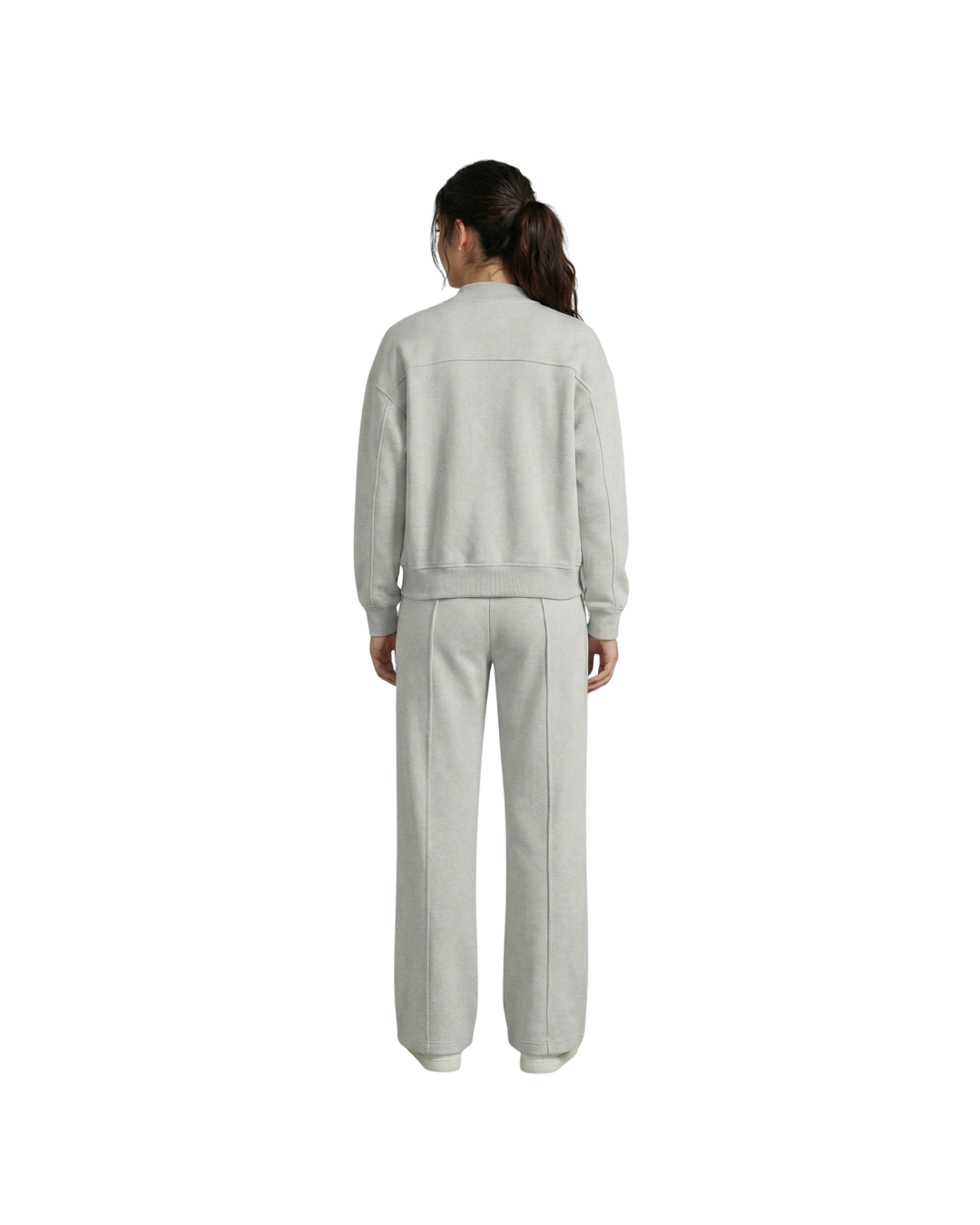 Chaqueta con Cremallera y Pantalón de Pernera Ancha