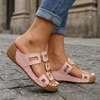 Sandalias de Cuña con Detalles Geométricos®