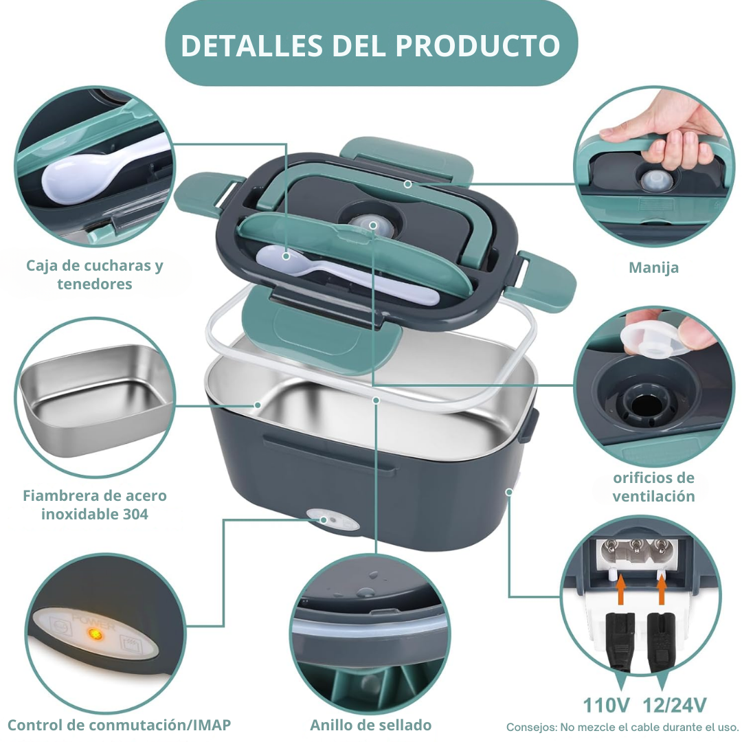 Lonchera Eléctrica Portátil Calienta tu Comida en Cualquier Lugar