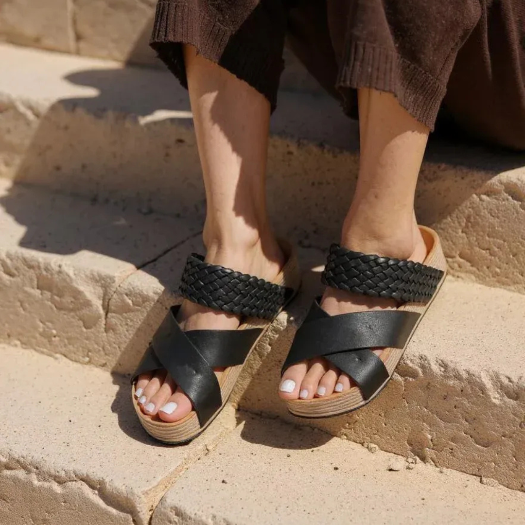 Sandalias de Cuero con Plataforma Sienne