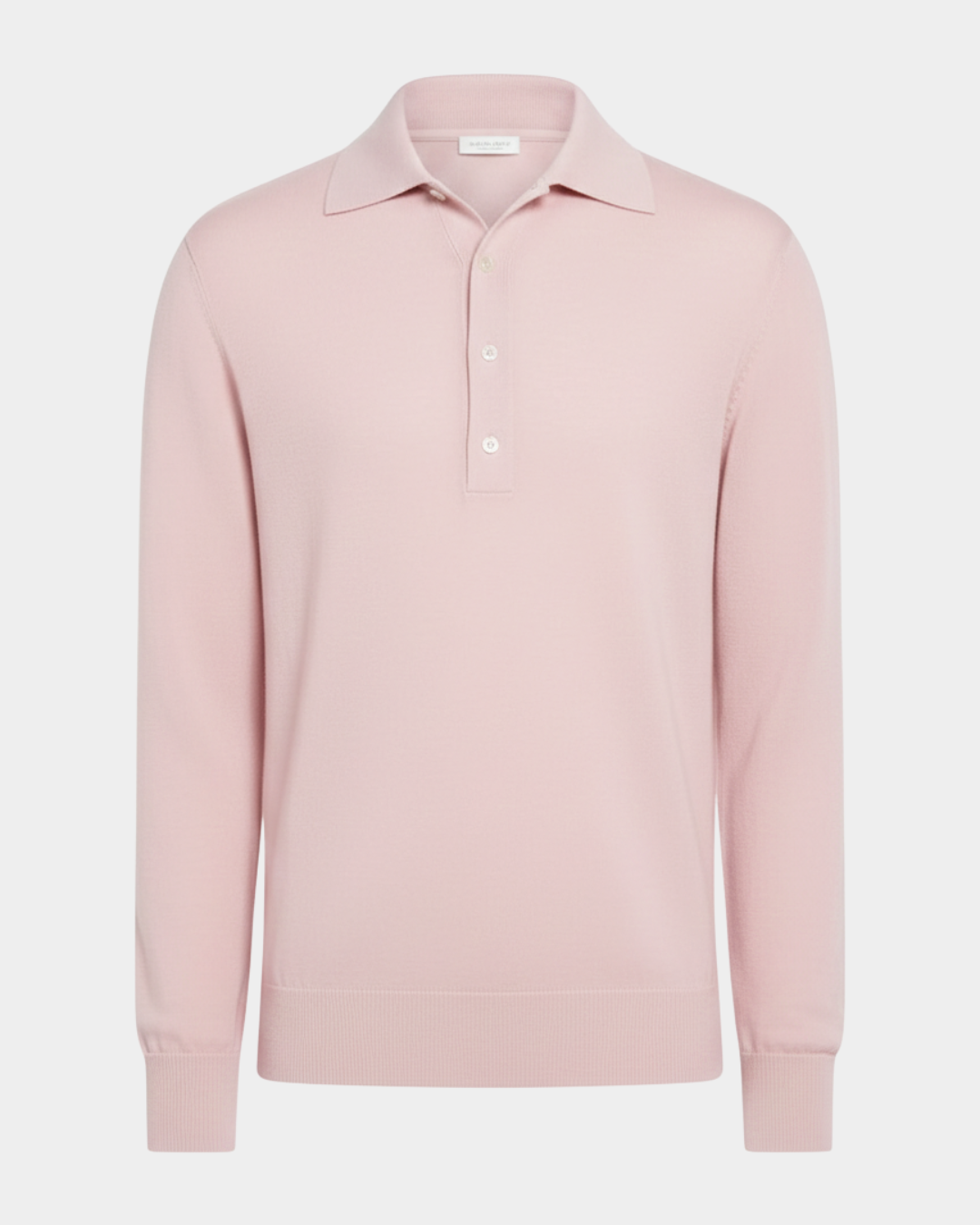 Polo de Manga Larga en Punto Fino para Hombre®