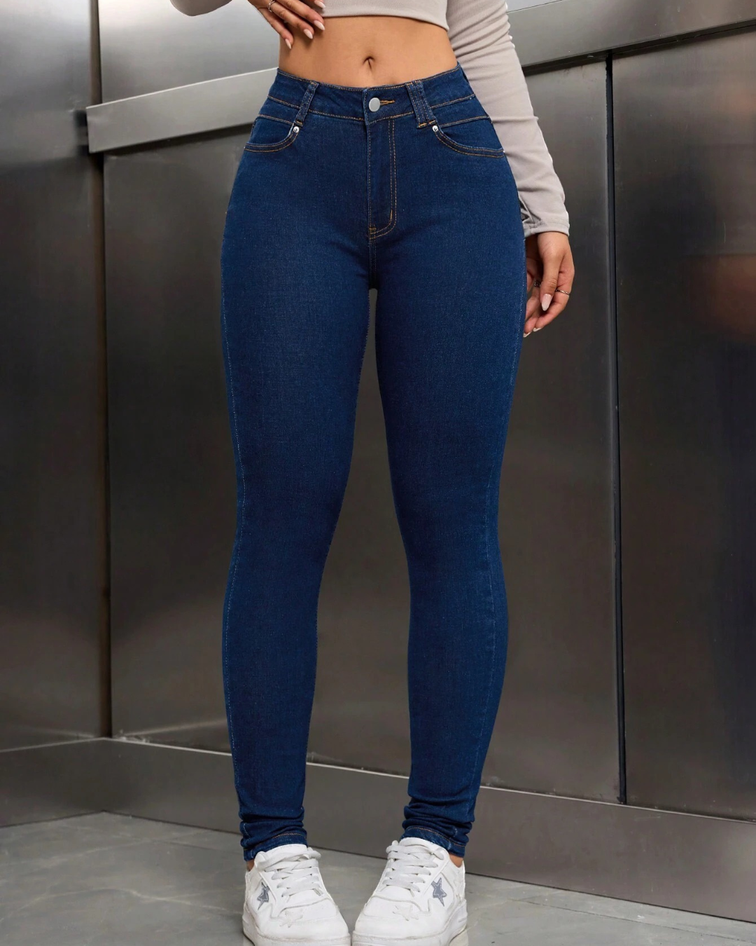 Jeans Ajustados de Cintura Alta®