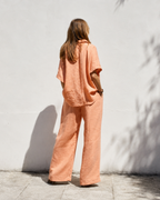 Conjunto de Camisa y Pantalón Holgado en Lino