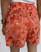 Short Elástico con Estampado de Mariposas®