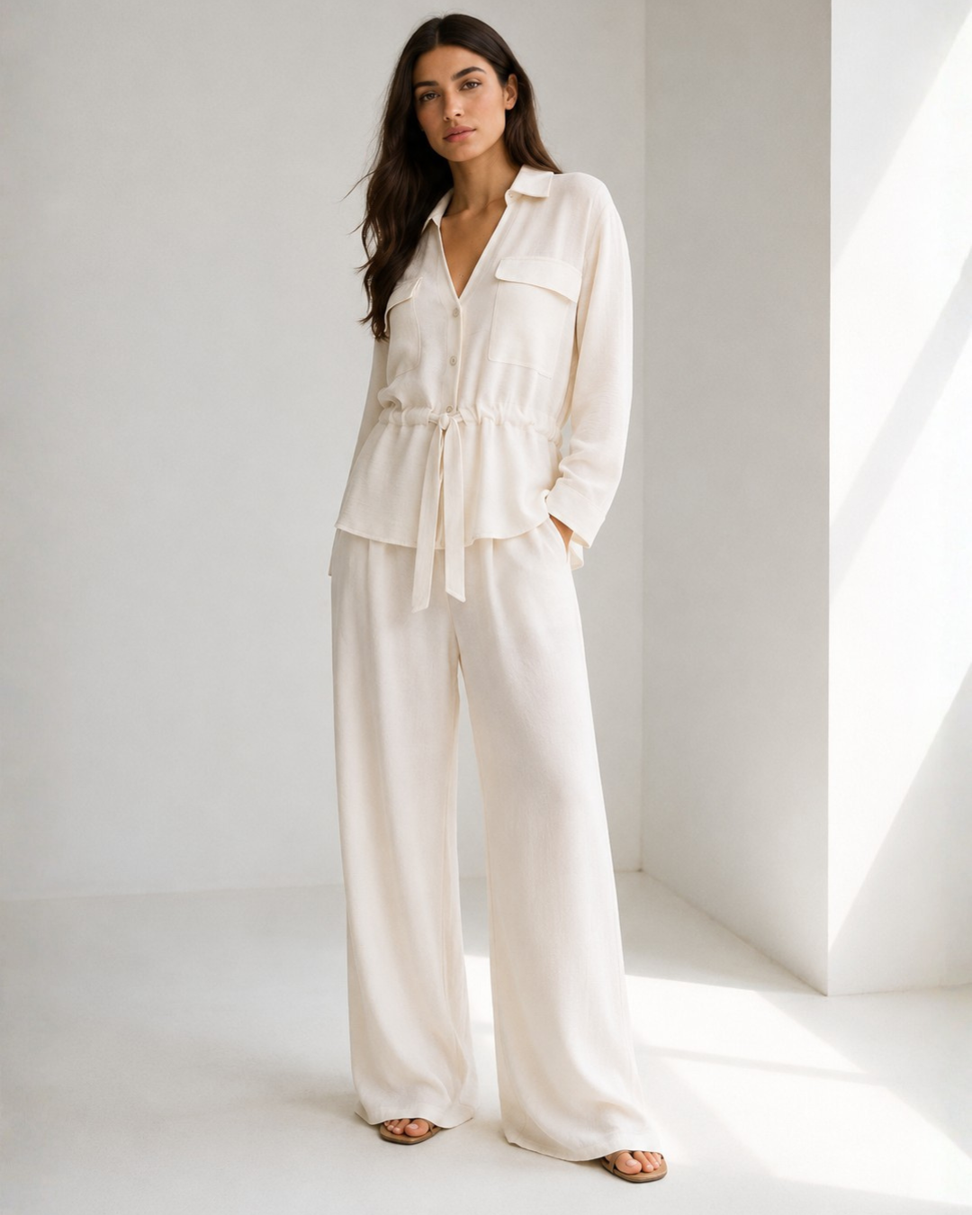 Conjunto Fluido de Blusa y Pantalón®