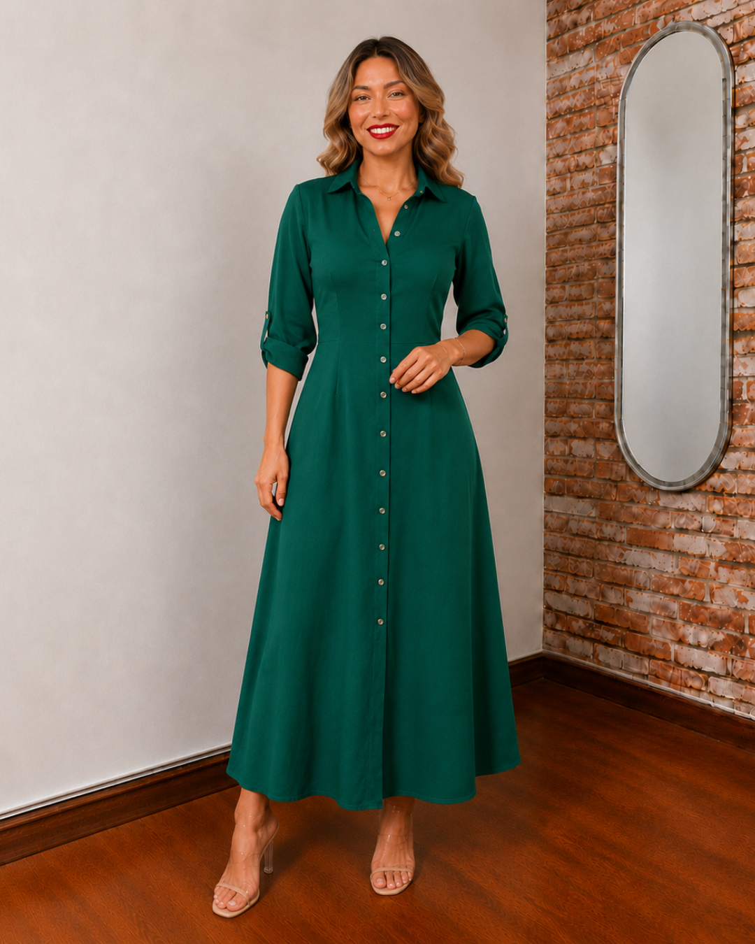 Vestido Camisero Largo