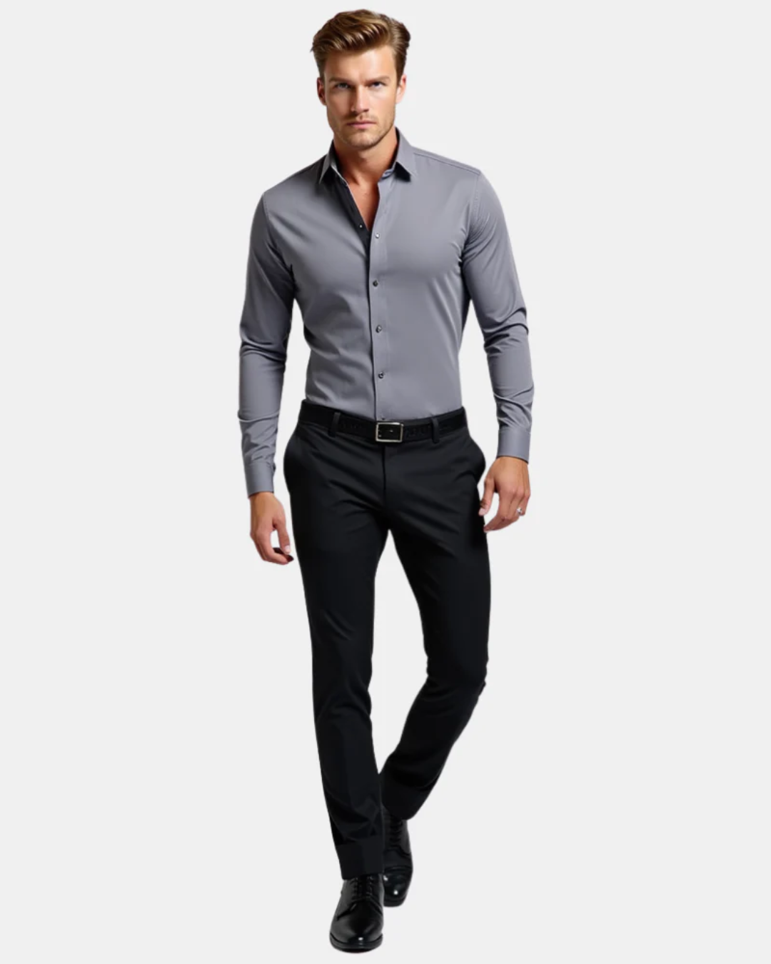 Camisa de manga larga con tejido elástico para Hombres