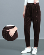Pantalones de Terciopelo con Botones Decorativos para mujer®